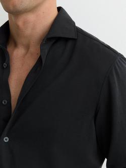 Reiss Davaro Washed Modal Regular Fit Shirt - view 2, Black