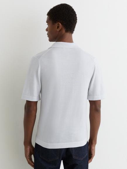 Reiss Grafton Merino Wool Cuban Shirt - view 2, Blue