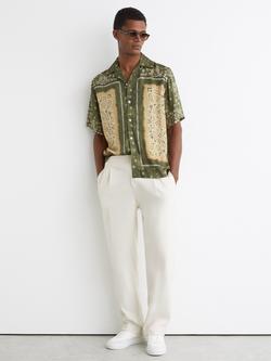 Reiss Vicente Paisley Print Shirt, Sage, Sage