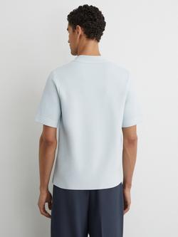 Reiss Wandsworth Contrast Piped Shirt, Soft Blue - view 2, Soft Blue