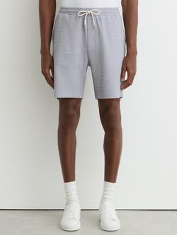 Reiss Nicola Textured Jacquard Shorts, Blue, Blue