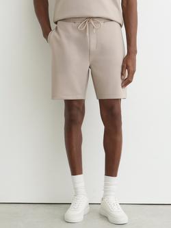 Reiss Reid Interlock Drawstring Shorts, Stone, Stone