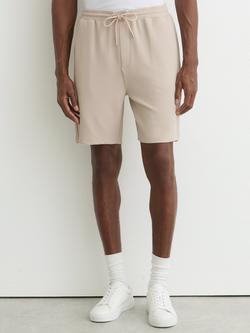 Reiss Tavolla Textured Drawstring Shorts, Stone, Stone