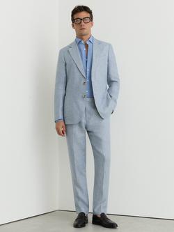 Reiss Atlantic Pure Linen Twill Blazer, Soft Blue, Soft Blue