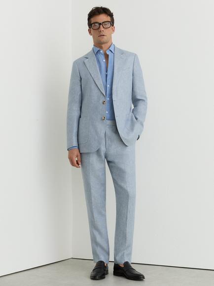 Reiss Atlantic Pure Linen Twill Blazer, Soft Blue, Soft Blue