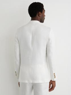 Reiss Atlantic Tailored Fit Linen Suit Jacket, White - view 2, White
