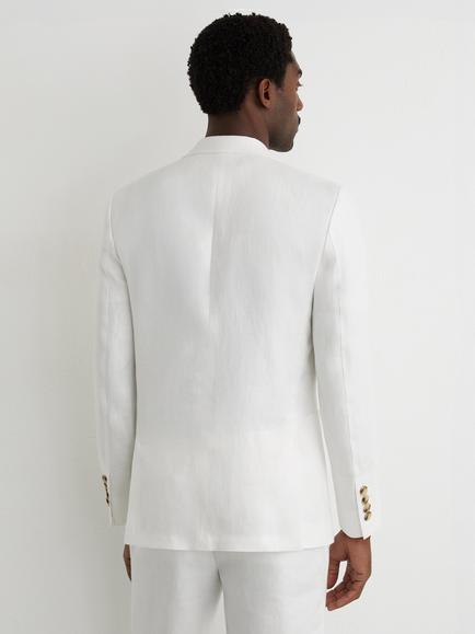 Reiss Atlantic Tailored Fit Linen Suit Jacket, White - view 2, White