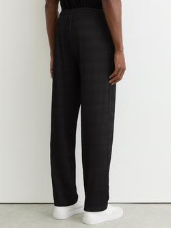 Reiss Horton Wave Jacquard Trousers, Black - view 2, Black
