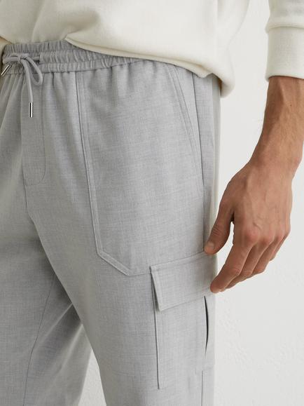 Reiss Straight Leg Chinos, Soft Grey - view 2, Soft Grey
