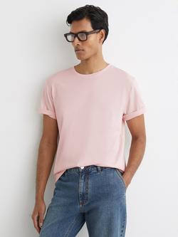 Reiss Bless Cotton T-Shirt, Pink, Pink