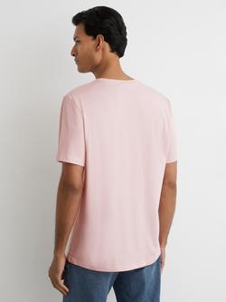 Reiss Bless Cotton T-Shirt, Pink - view 2, Pink