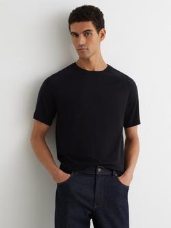 Reiss Brook Merino Wool T-Shirt, Navy, Navy
