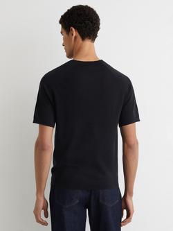 Reiss Brook Merino Wool T-Shirt, Navy - view 2, Navy