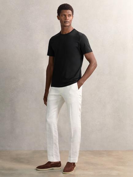 Reiss Count Tailored Fit T-Shirt, Black, Black