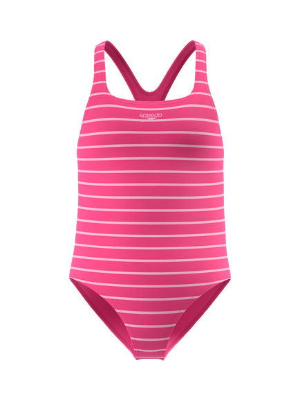 Speedo Kids' Print Medalist Swimsuit, Blush Pink, Blush Pink