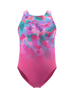 Speedo Kids' Print Pulseback Swimsuit, Blush Pink, Blush Pink