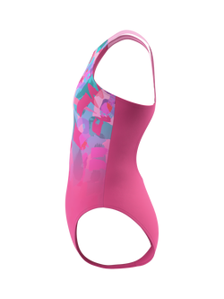 Speedo Kids' Print Pulseback Swimsuit, Blush Pink - view 2, Blush Pink