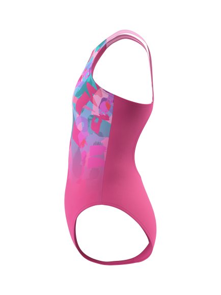 Speedo Kids' Print Pulseback Swimsuit, Blush Pink - view 2, Blush Pink