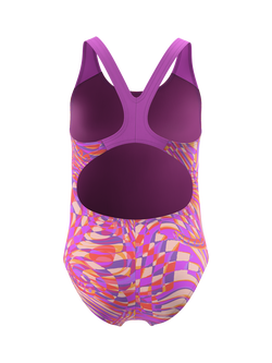 Speedo Kids' Print Splashback Swimsuit, Neon Jelly - view 2, Neon Jelly