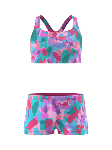 Speedo Kids' Racerback Bikini Set, Blush Pink, Blush Pink