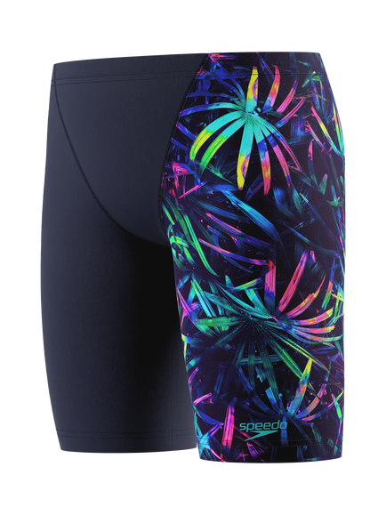 Speedo Kids' Print V-Cut Jammer, Peacoat, Peacoat