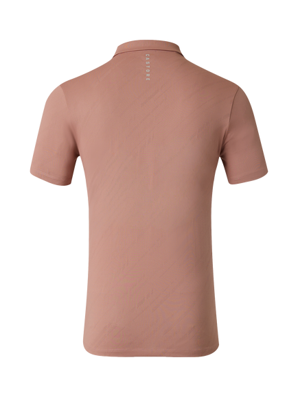 Castore Golf LVS Engineered Knit Polo Shirt, Burlwood/Alloy - view 2, Burlwood/Alloy