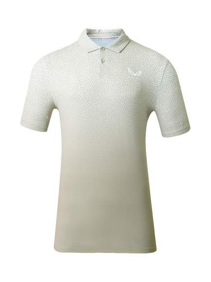 Castore Golf Map Printed Polo Shirt, Wind Chime/Moon, Wind Chime/Moon