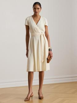Lauren Ralph Lauren Belted Wrap Dress, Cream, Cream
