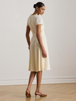 Lauren Ralph Lauren Belted Wrap Dress, Cream - view 2, Cream