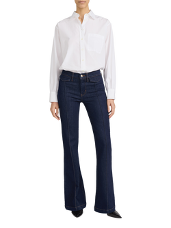 FRAME The Icon Mid Rise Flared Jeans, Rinse, Rinse