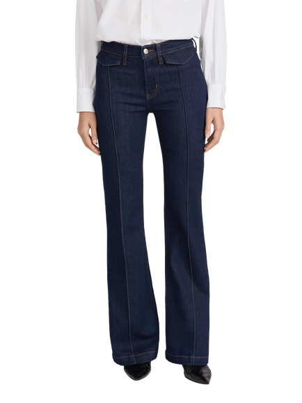 FRAME The Icon Mid Rise Flared Jeans, Rinse - view 2, Rinse