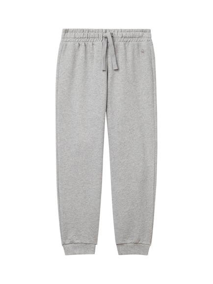 Benetton Kids' Cotton Joggers, Medium Melange Grey, Medium Melange Grey