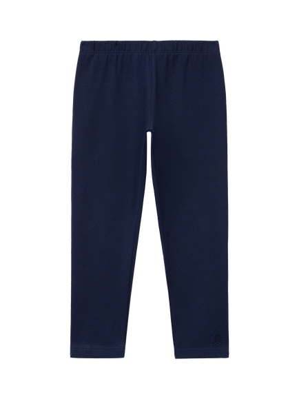 Benetton Kids' Cotton Blend Leggings, Night Blue