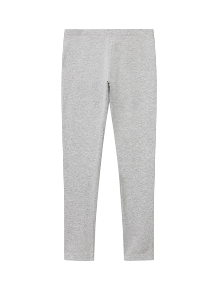 Benetton Kids' Cotton Blend Leggings, Medium Melange Grey