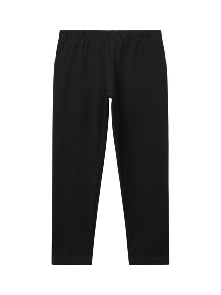 Benetton Kids' Cotton Blend Leggings, Black