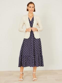 Yumi Single Breasted Blazer, Beige - view 2, Beige