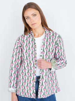 Yumi Reversible Cotton Quilted Jacket, Green, Green