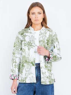 Yumi Reversible Cotton Quilted Jacket, Green - view 2, Green