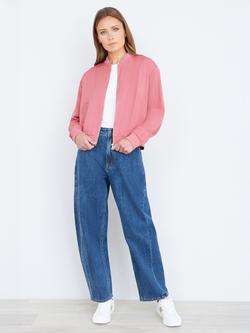 Yumi Relaxed Lightweight Bomber Jacket - view 2, Pink