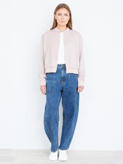 Yumi Relaxed Lightweight Bomber Jacket - view 2, Stone