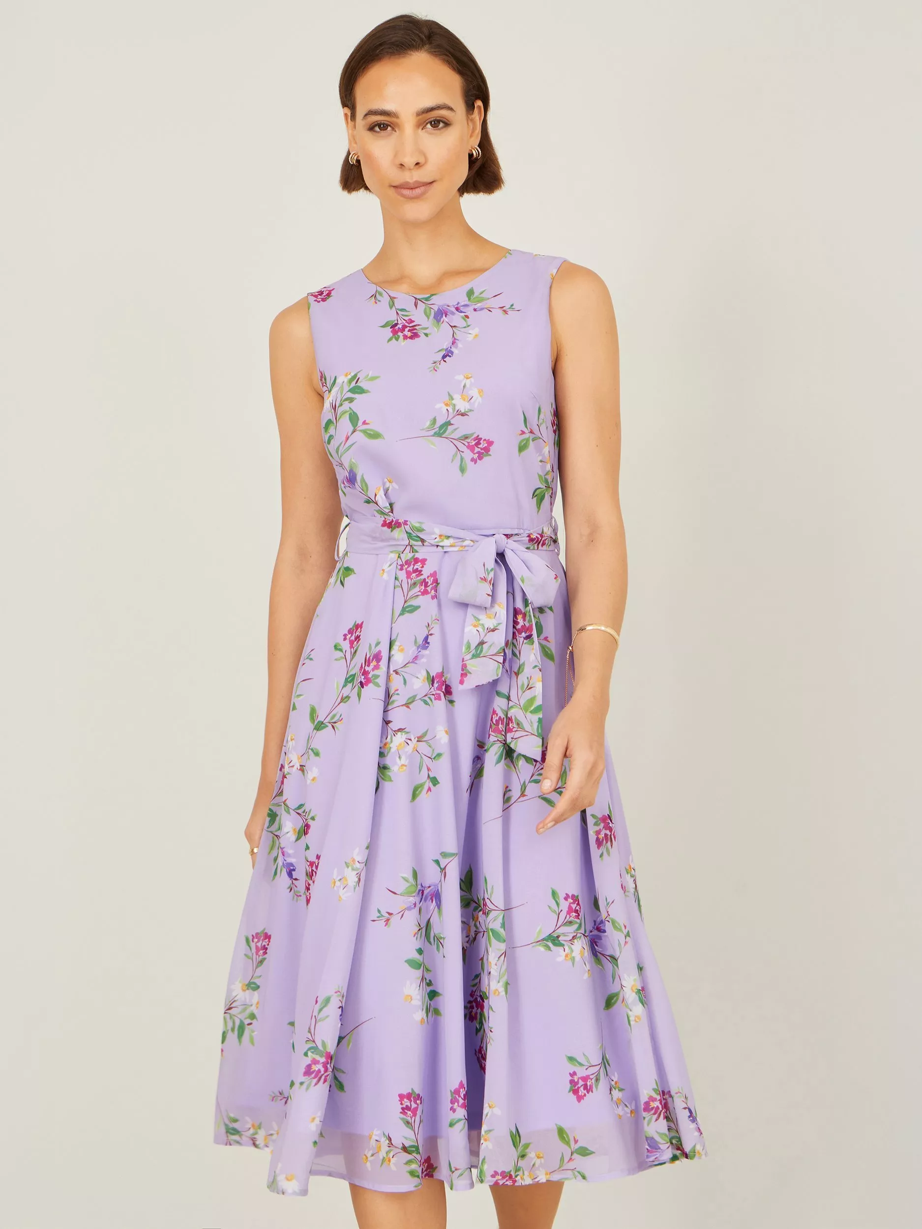 princess polly baby blue dress SHEIN Maternity Casual Floral Print Sleeveless Dress, Summer Lavender Dress  Women Summer Dress Midi Purple Floral Dress Wildflower Dress Orchid Dress main image 1