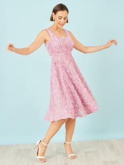 Yumi Applique Floral Dress - view 2, Pink