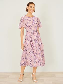 Yumi Blossom Floral Skater Dress, Pink - view 2, Pink