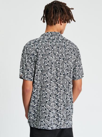Ben Sherman Linear Floral Regular Fit Shirt, Black - view 2, Black