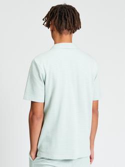 Ben Sherman Short Sleeve Tri-Colour Cotton Polo Shirt, Mint - view 2, Mint
