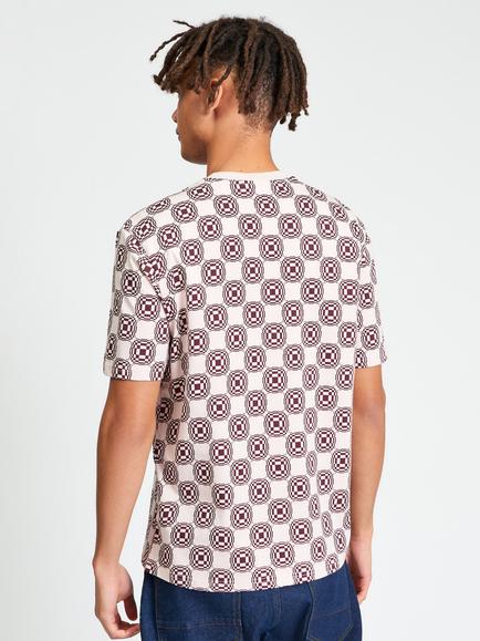 Ben Sherman Cotton Allover Printed T-Shirt, Violet - view 2, Violet