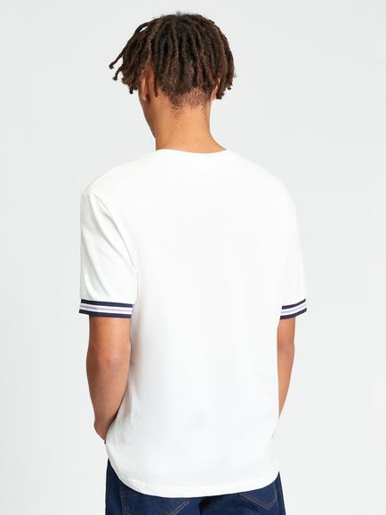 Ben Sherman Cotton Pique Tipped T-Shirt, Snow White - view 2, Snow White
