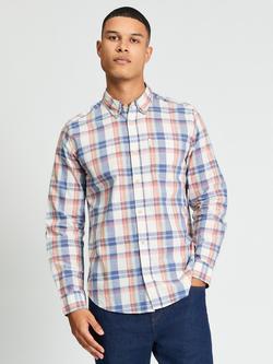 Ben Sherman Cotton Irregular Check Carnaby Fit Shirt, Oyster White, Oyster White