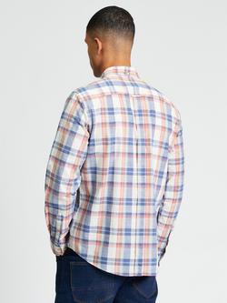 Ben Sherman Cotton Irregular Check Carnaby Fit Shirt, Oyster White - view 2, Oyster White