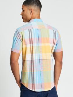 Ben Sherman Cotton Gingham Check Carnaby Fit Short Sleeve Shirt - view 2, Zest